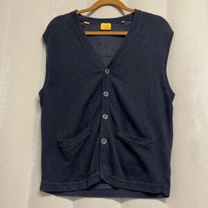 Robert Talbott Carmel Men’s Vest Sleeveless Cardigan Medium Silk Cashmere Cotton